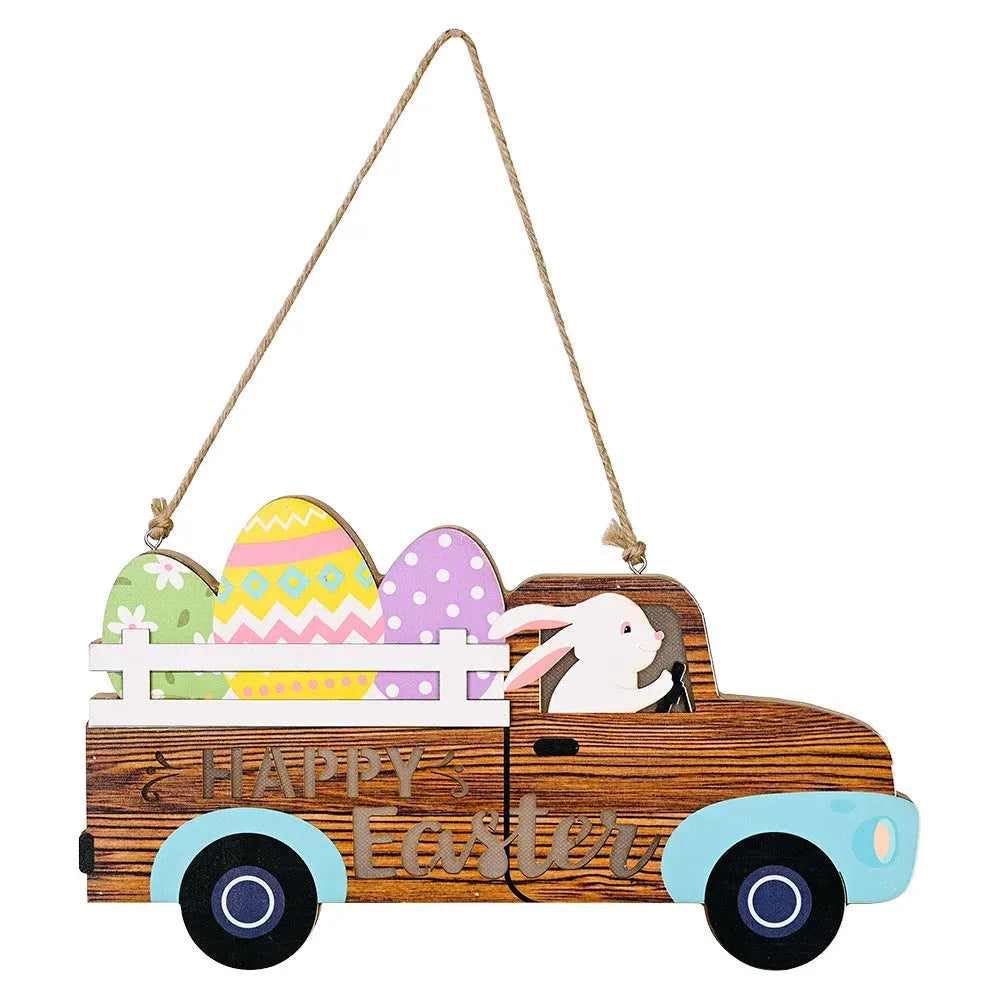 Easter Wooden Door Sign With Light - Bellarte Enchanté Easter Wooden Door Sign With Light